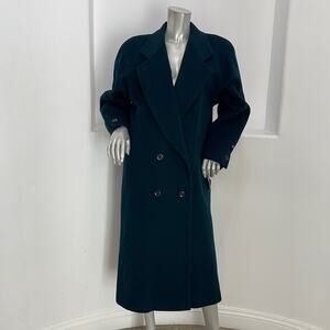 Donny Brook Vintage Double  Breasted Wool Coat Teal Size 10 NWT